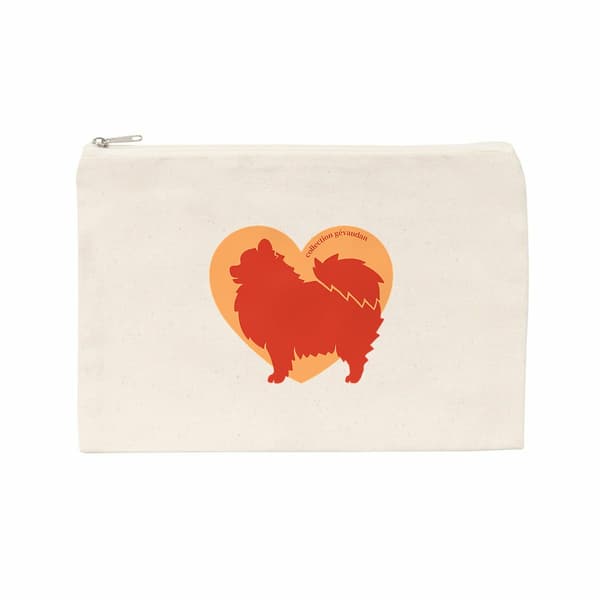 Image du produit Pochette Cœur de Spitz - Couleur personnalisable