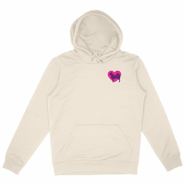 Image front Hoodie Cœur de Pomsky - Couleur personnalisable