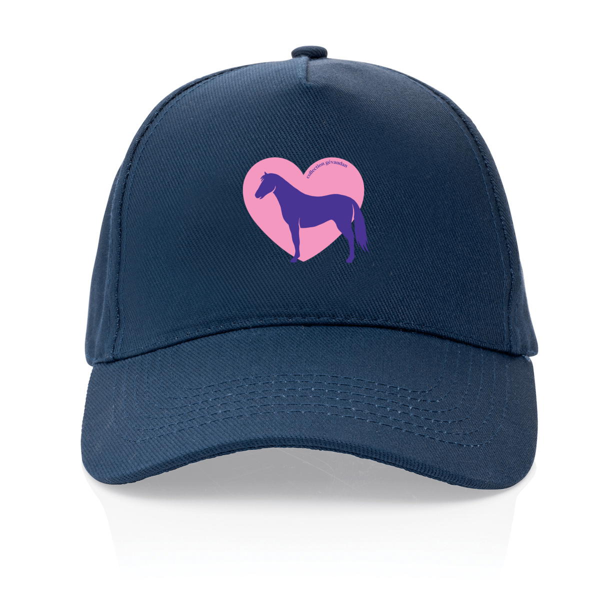 Image front Casquette Cœur de Cheval - Couleur personnalisable