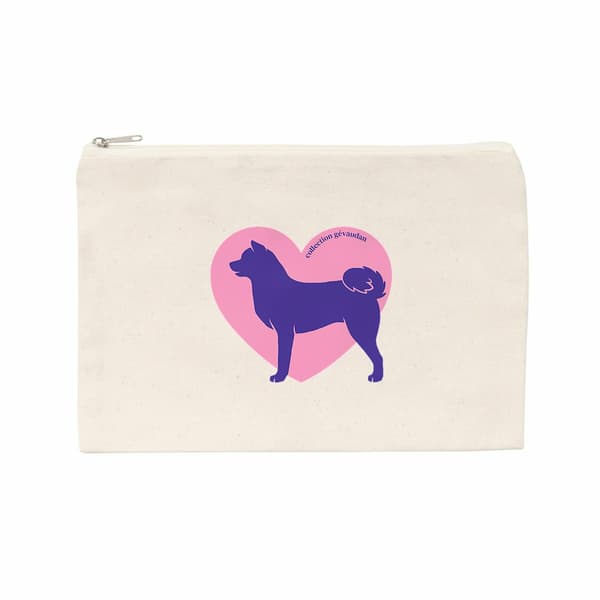 Image du produit Pochette Cœur d'Akita Inu - Couleur personnalisable