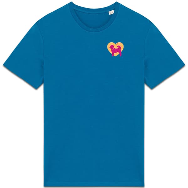 Image front T-Shirt BIO Cœur de Caniche Nain - Couleur personnalisable