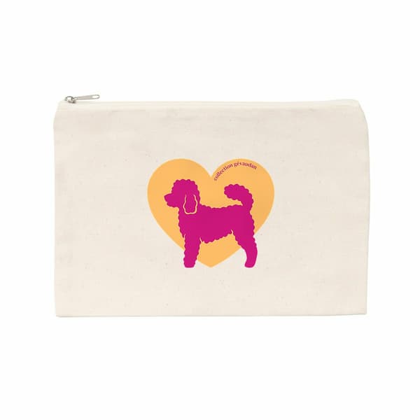 Image front Pochette Cœur de Caniche Nain - Couleur personnalisable