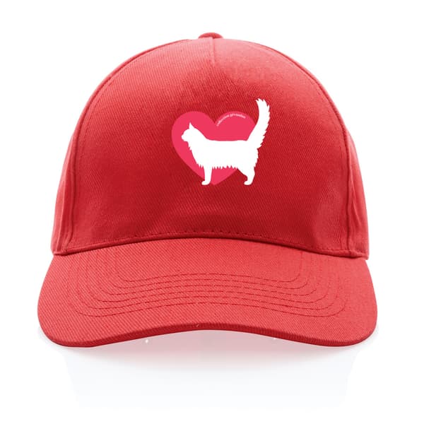 Image front Casquette Cœur de Maine Coon - Couleur personnalisable