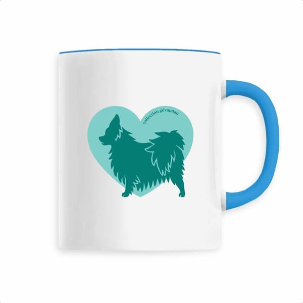 Image front Mug Cœur de Papillon - Couleur personnalisable
