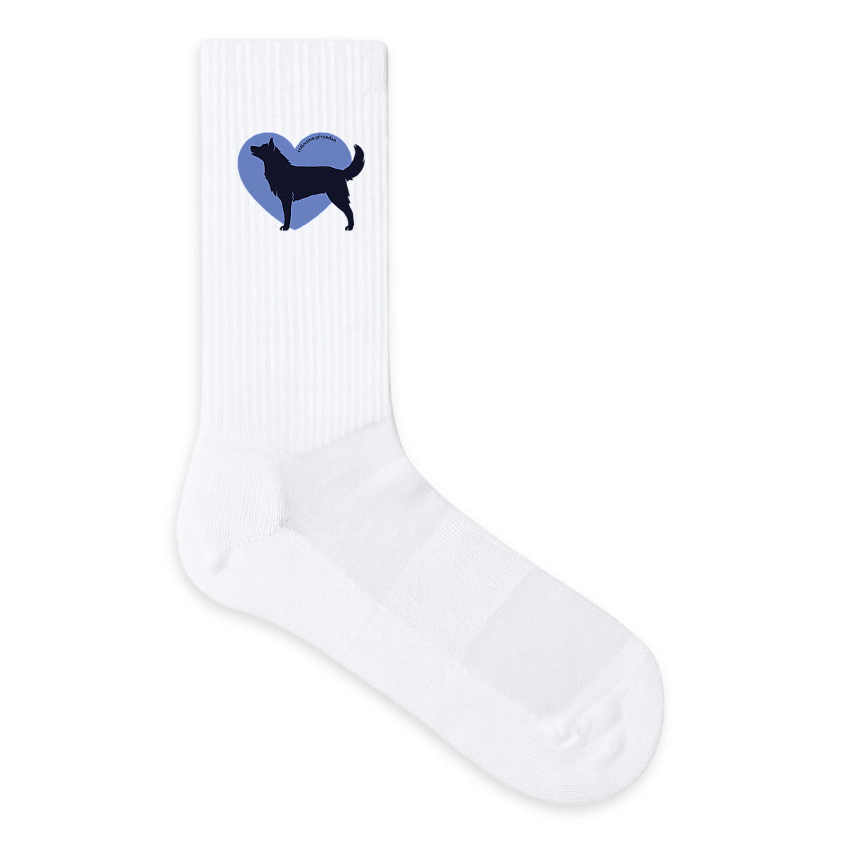 Image front Chaussettes Cœur de Husky - Couleur personnalisable