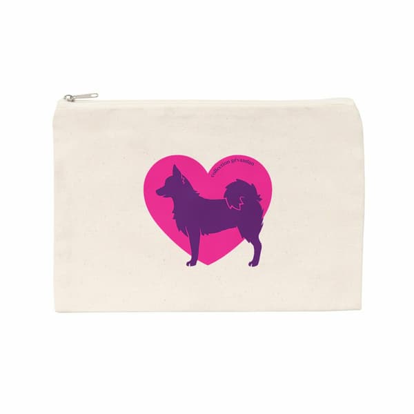 Image front Pochette Cœur de Pomsky - Couleur personnalisable