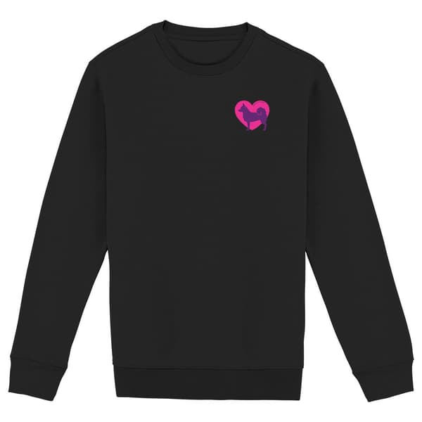 Image front Sweatshirt Cœur de Pomsky - Couleur personnalisable
