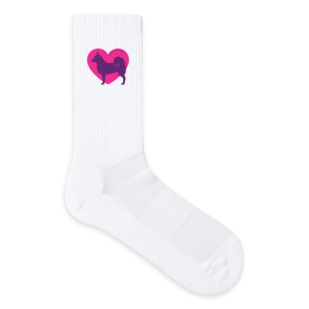 Image front Chaussettes Cœur de Pomsky - Couleur personnalisable