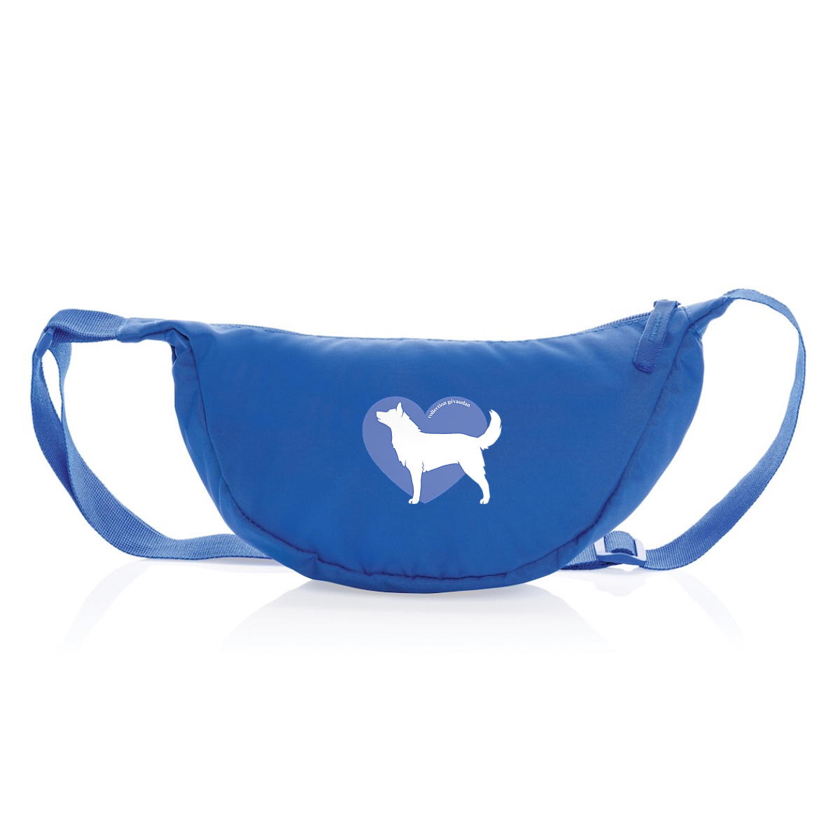 Image front Sac Banane Cœur de Husky - Couleur personnalisable