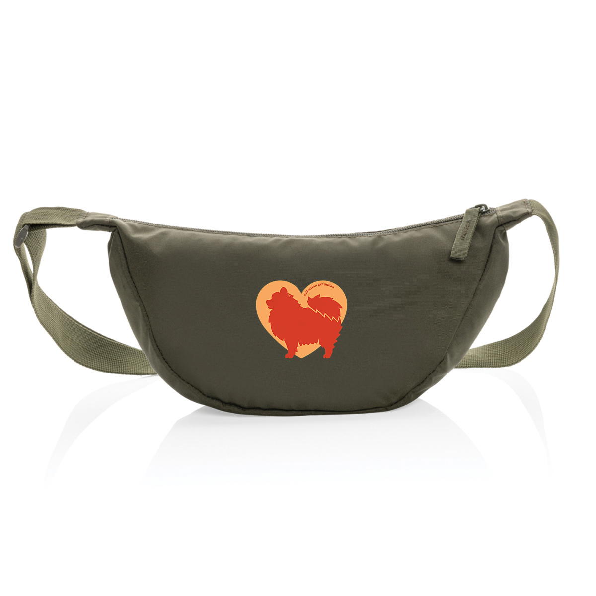 Image front Sac Banane Cœur de Spitz - Couleur personnalisable