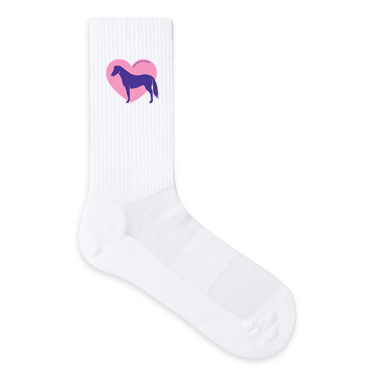 Image front Chaussettes Cœur de Cheval - Couleur personnalisable
