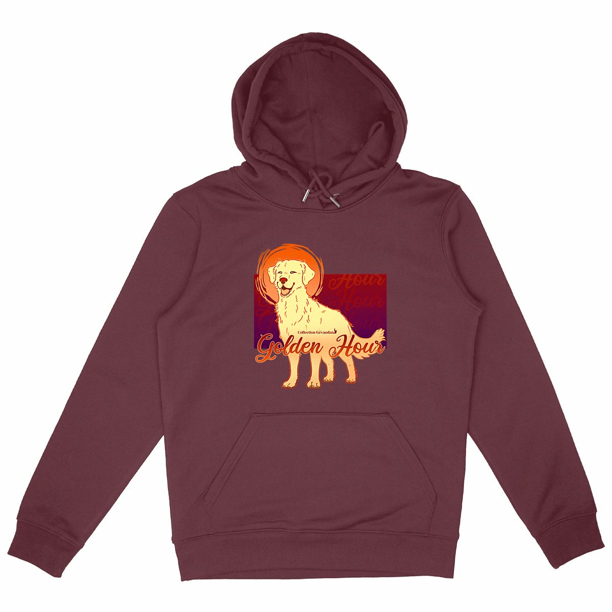 Image front Hoodie Golden Hour - Golden Retriever