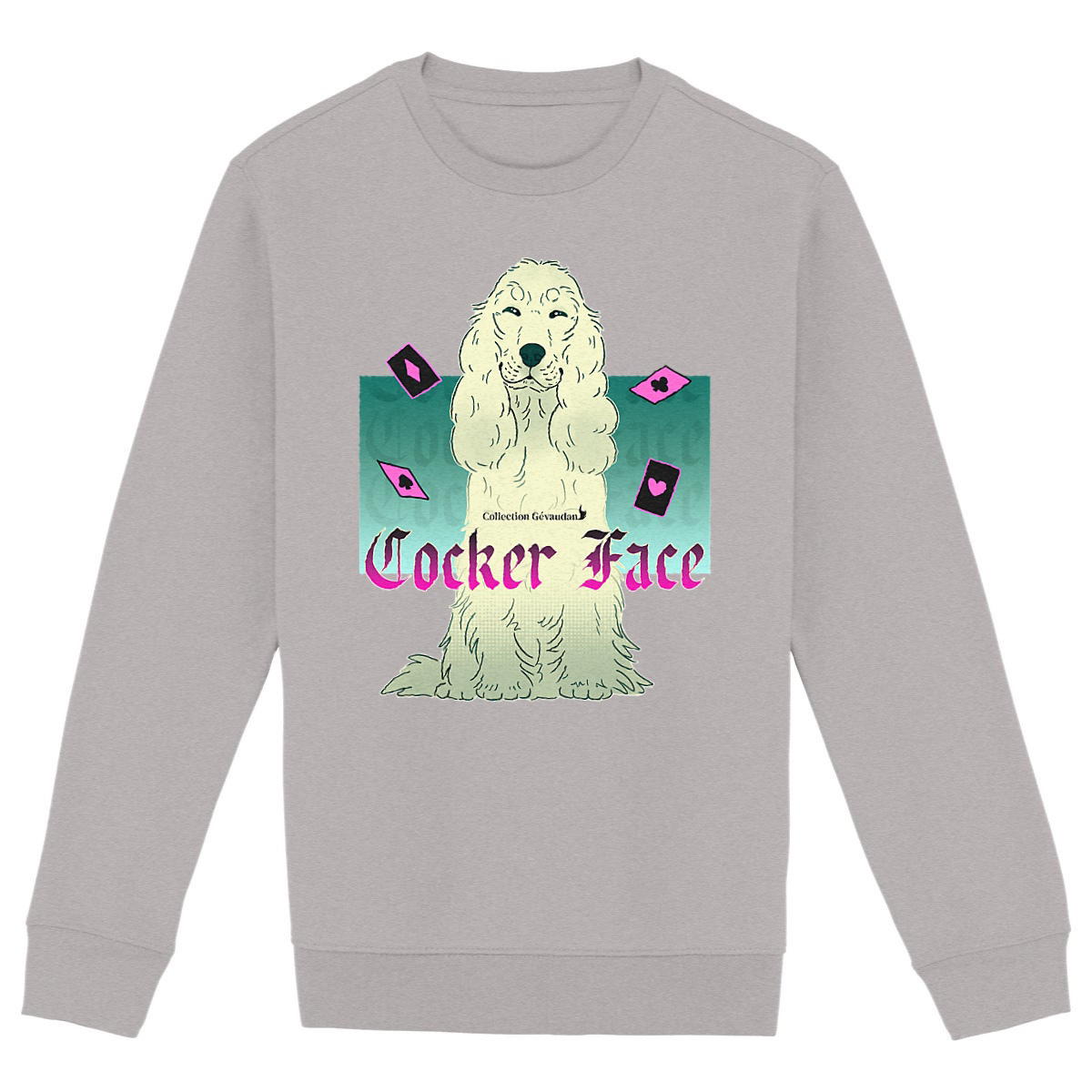 Image front Sweatshirt Cocker Face - Cocker Anglais