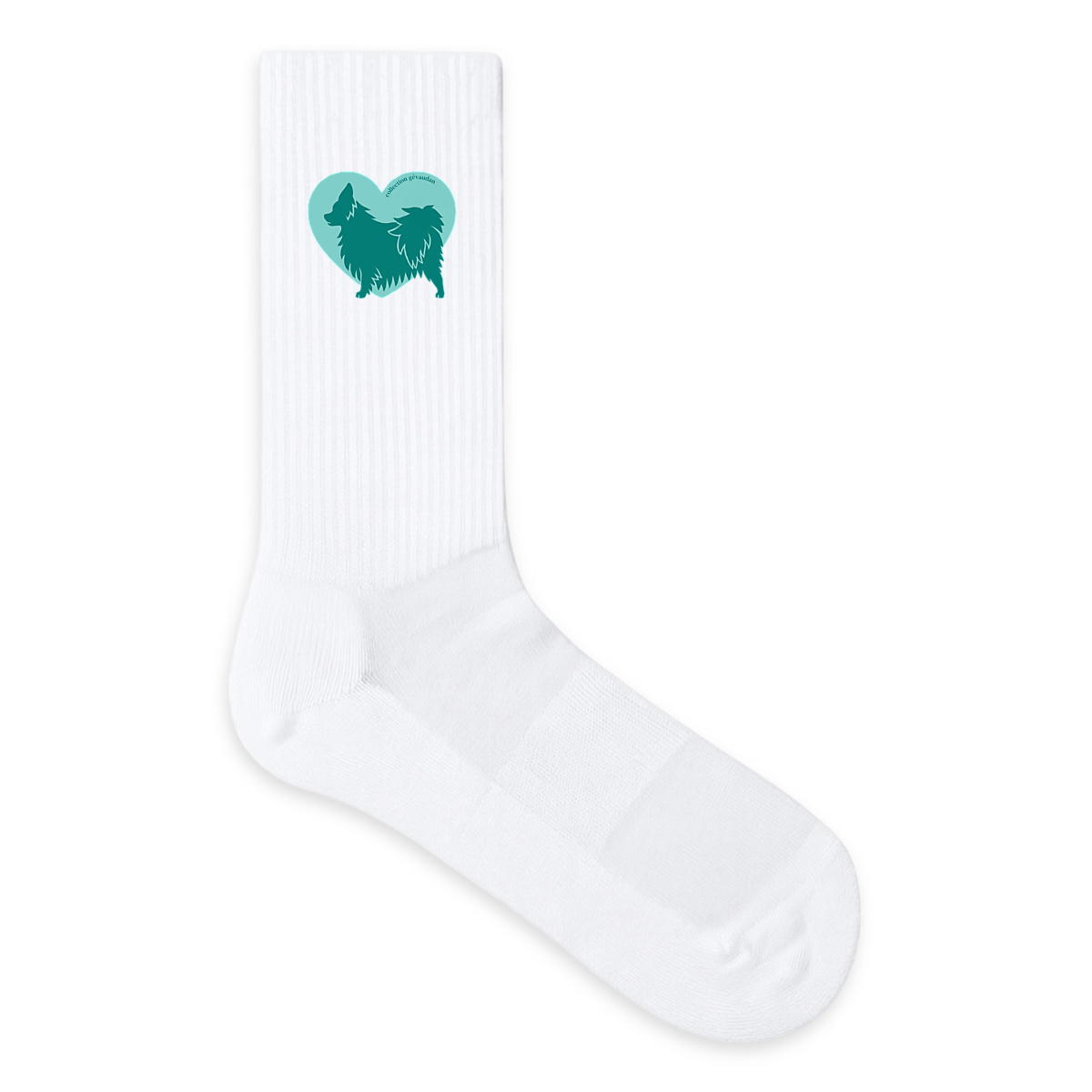 Image front Chaussettes Cœur d'Épagneul Nain Continental Papillon - Couleur personnalisable