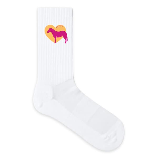 Image front Chaussettes Cœur de Poney - Couleur personnalisable