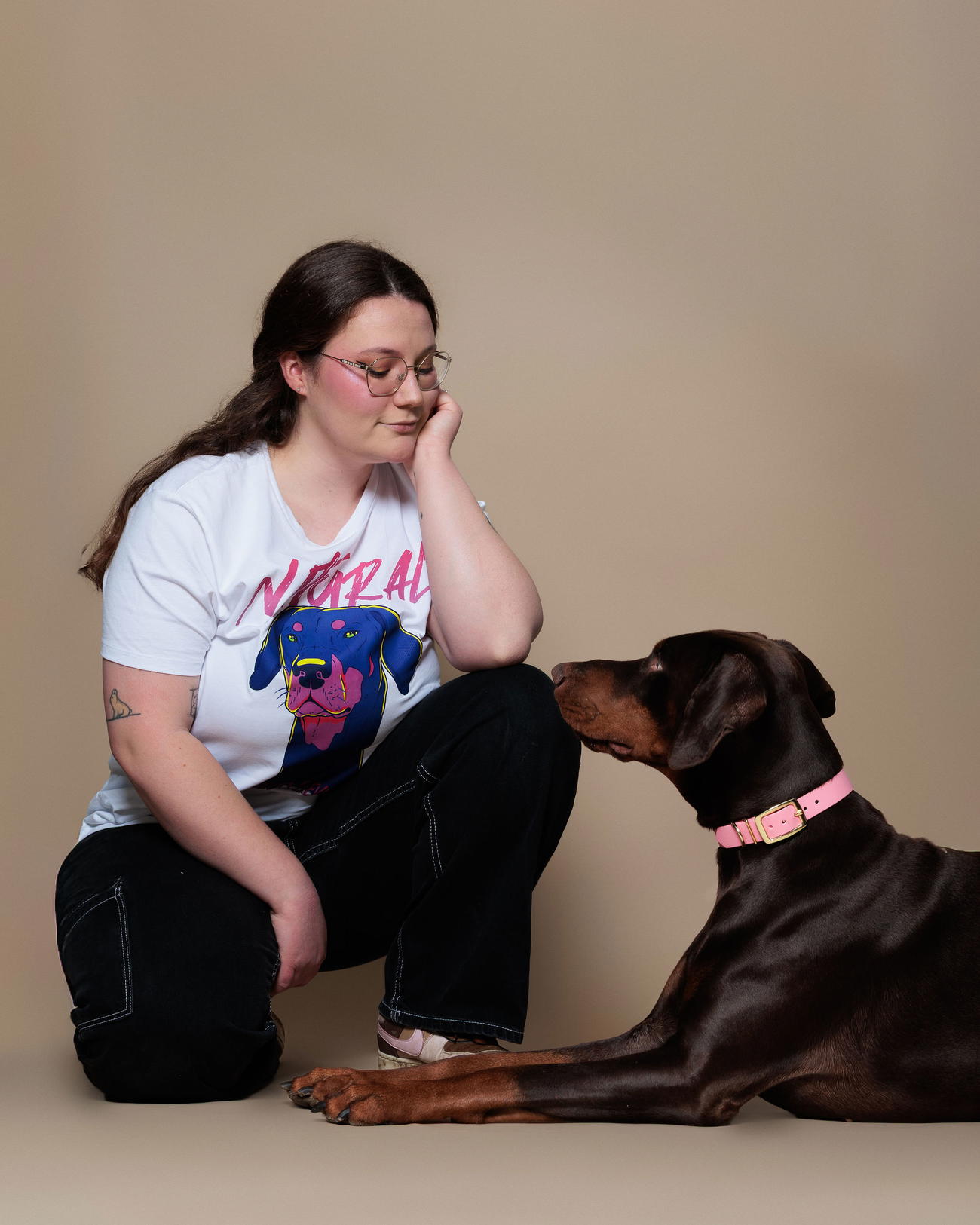 Image back T-Shirt BIO Natural Dobermann