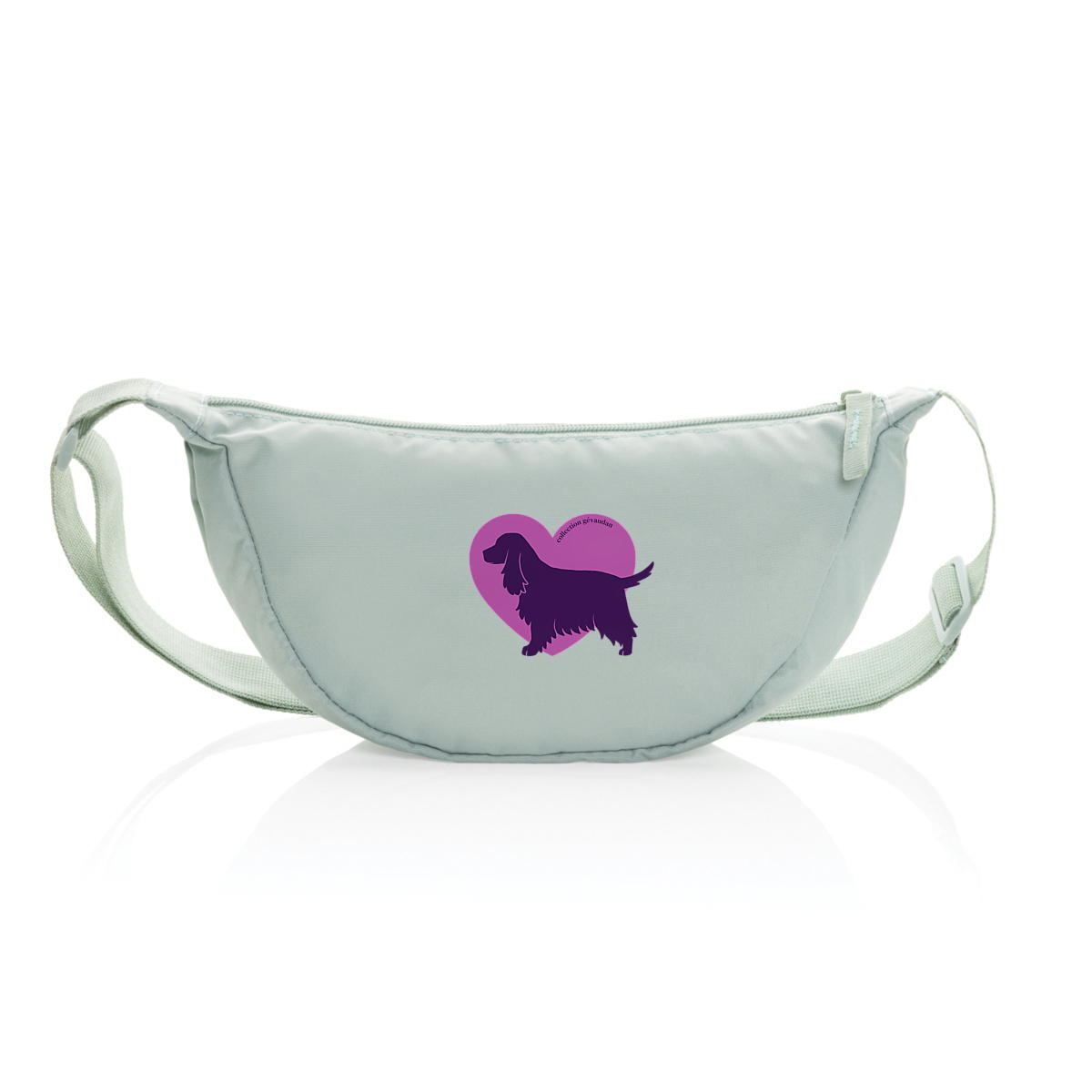 Image front Sac Banane Cœur de Cocker Anglais - Couleur personnalisable