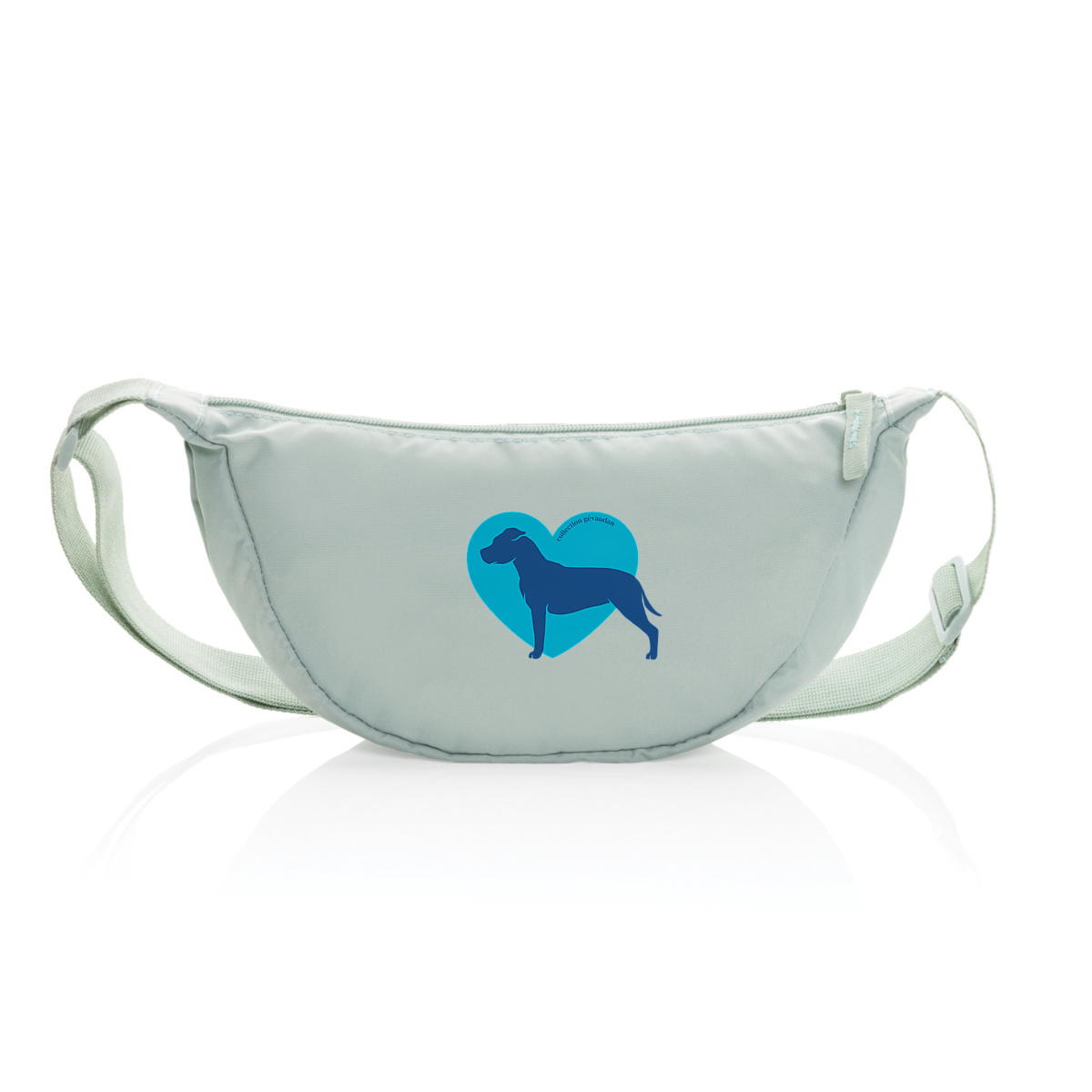 Image front Sac Banane Cœur d'Amstaff - Couleur personnalisable