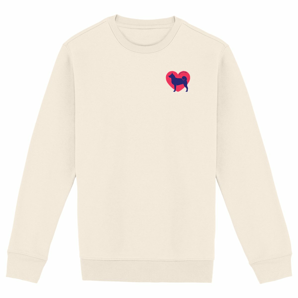 Image front Sweatshirt Cœur d'Akita Américain - Couleur personnalisable