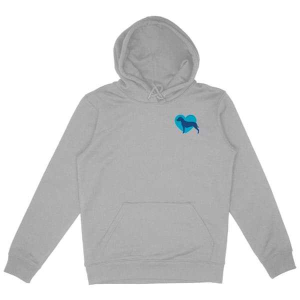 Image front Hoodie Cœur d'Amstaff - Couleur personnalisable