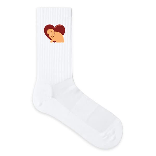 Image front Chaussettes Cœur de Lapin Bélier - Couleur personnalisable