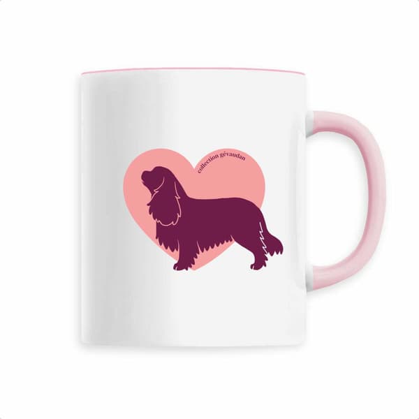 Image front Mug Cœur de Cavie - Couleur personnalisable
