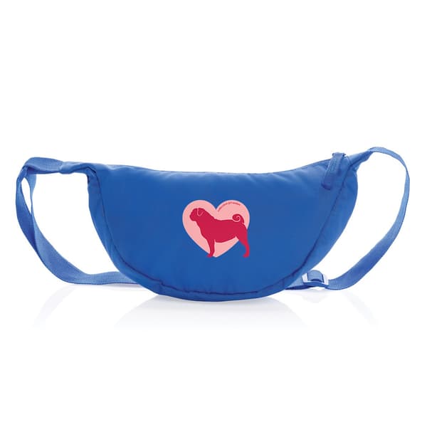 Image front Sac Banane Cœur de Carlin - Couleur personnalisable