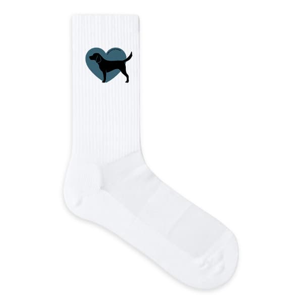 Image front Chaussettes Cœur de Beagle - Couleur personnalisable