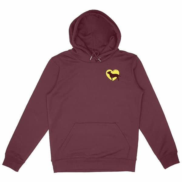 Image front Hoodie Cœur de Staffie - Couleur personnalisable