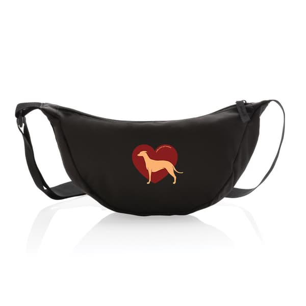Image front Sac Banane Cœur de Whippet - Couleur personnalisable