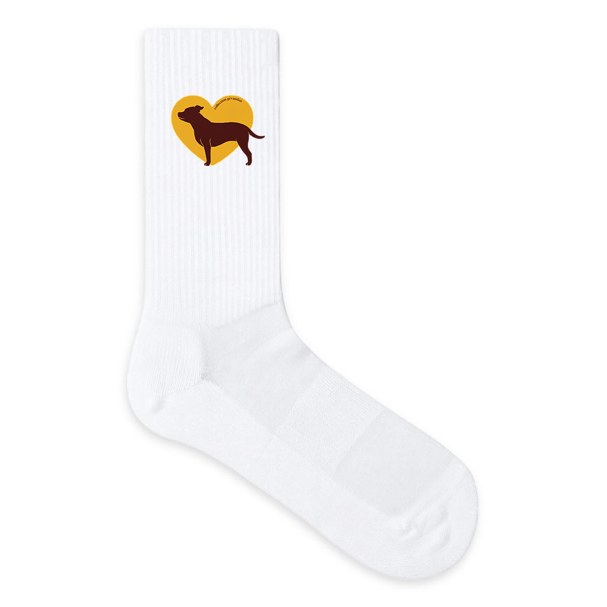 Image front Chaussettes Cœur de Staffie - Couleur personnalisable