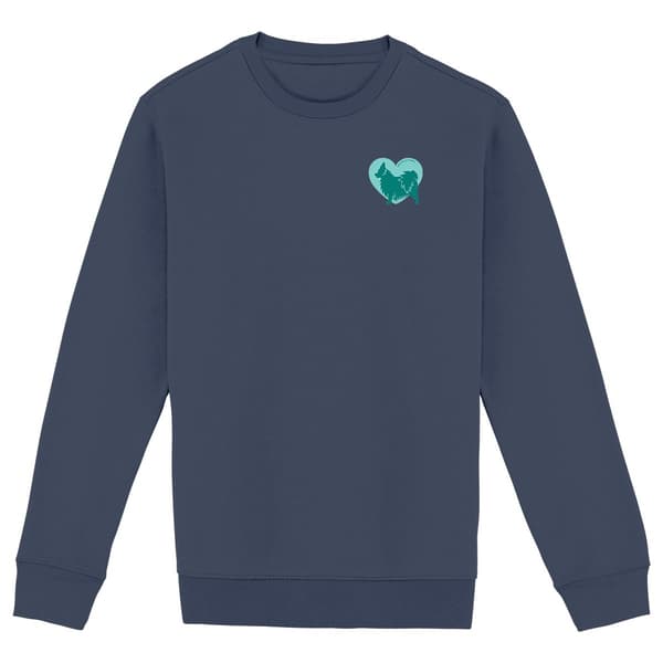 Image front Sweatshirt Cœur de Papillon - Couleur personnalisable