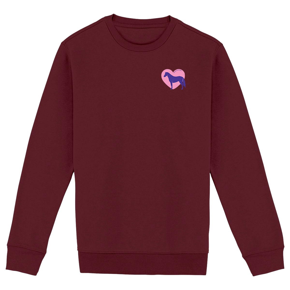 Image front Sweatshirt Cœur de Cheval - Couleur personnalisable
