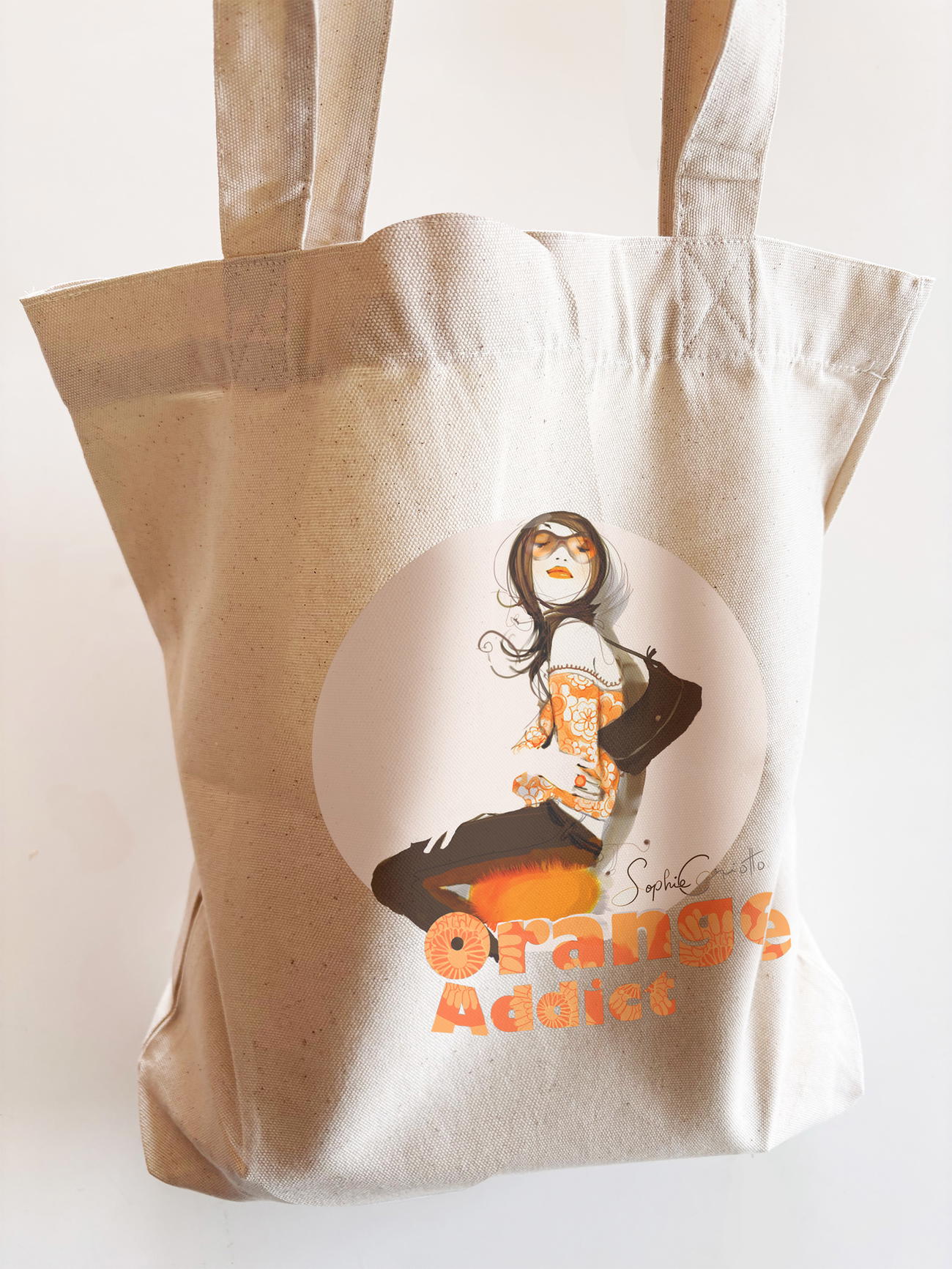 Image front Orange Addict - Totebag