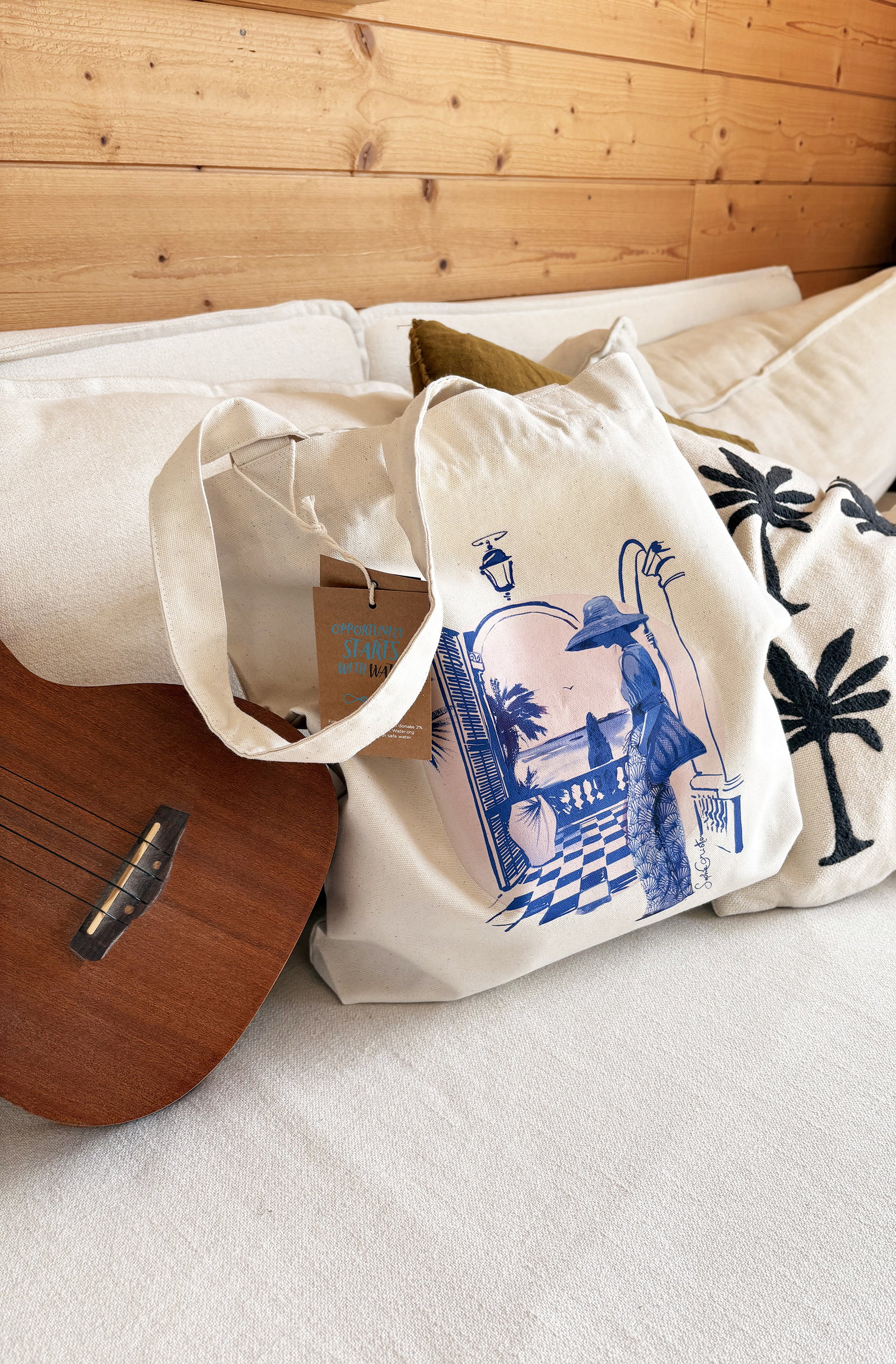 Blue French Riviera - Totebag