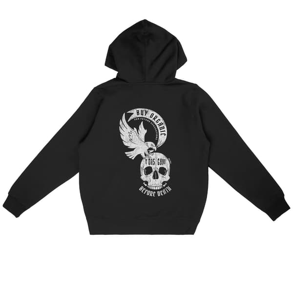 Sweat à capuche écologique unisexe - Before death