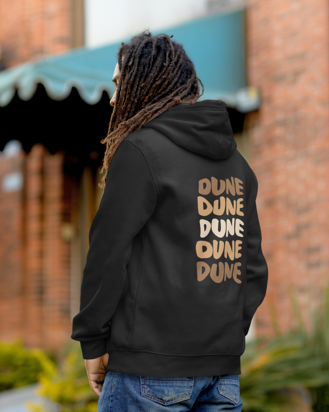 Image back DUNE - Sweat à capuche zippé unisexe