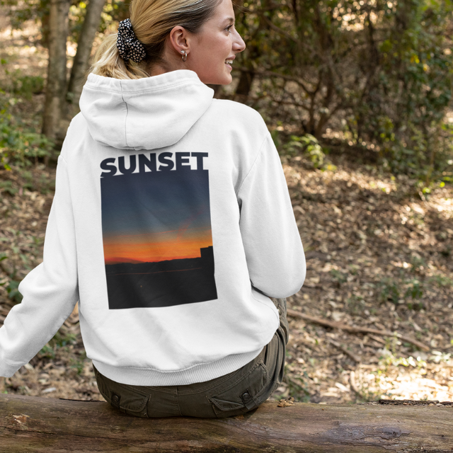 Image back SUNSET - Sweat à capuche Unisexe