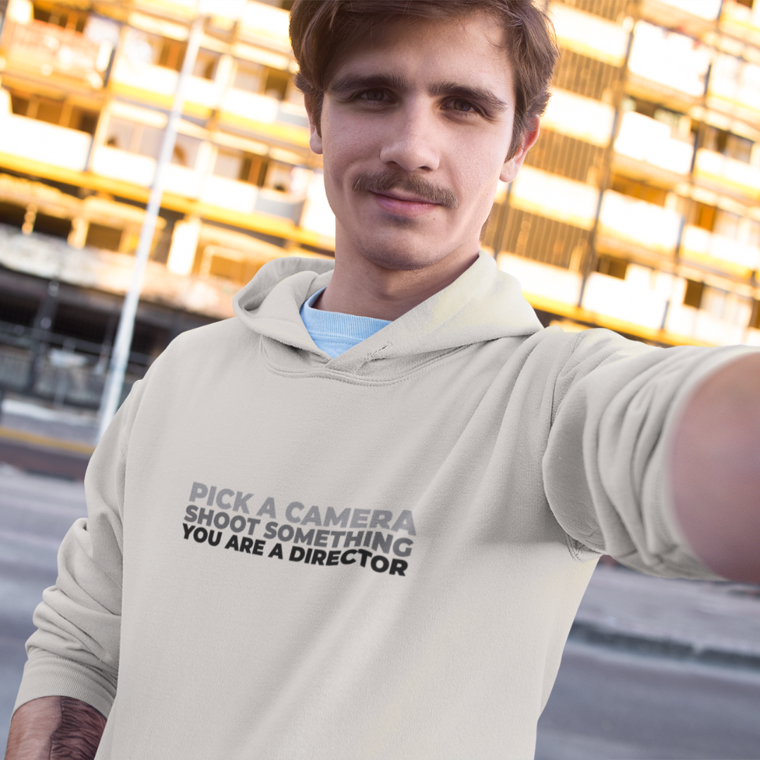 Image back DIRECTOR - Sweat à capuche ivoire Unisexe