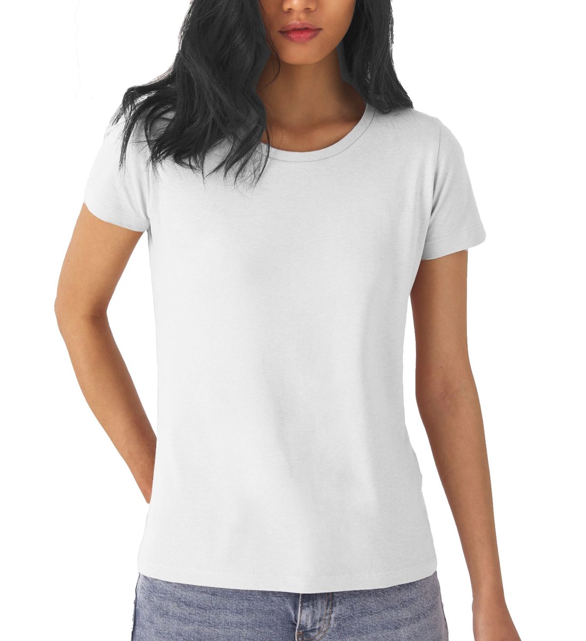 Afbeelding mockup-tshirt-vrouw-premium