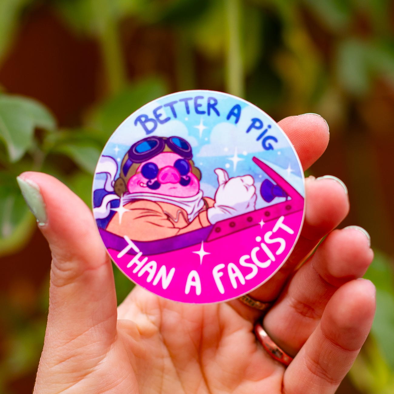 Image front Sticker - Ghibli : Better a Pig