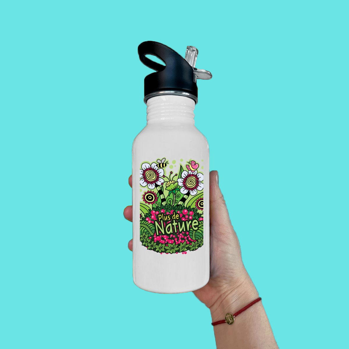 Image back "Plus de Nature" Bouteille en inox - Premium +