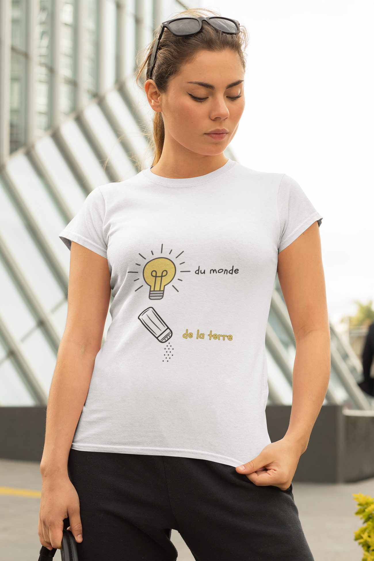 T-shirt chrétien unisexe "Lumière du monde sel de la terre"