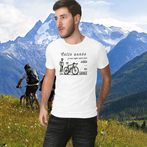 Image front T-shirt Homme Made in France - Année du vélo