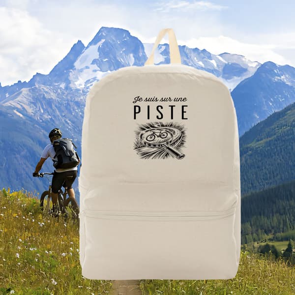 Image front Sac à dos 100 % recyclé - Je suis sur une piste