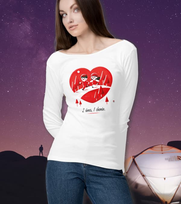 Image front T-shirt Femme Léger manches longues Saint Valentin
