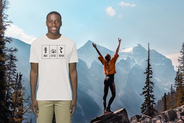 Image front T-shirt unisexe léger - Stone Balance