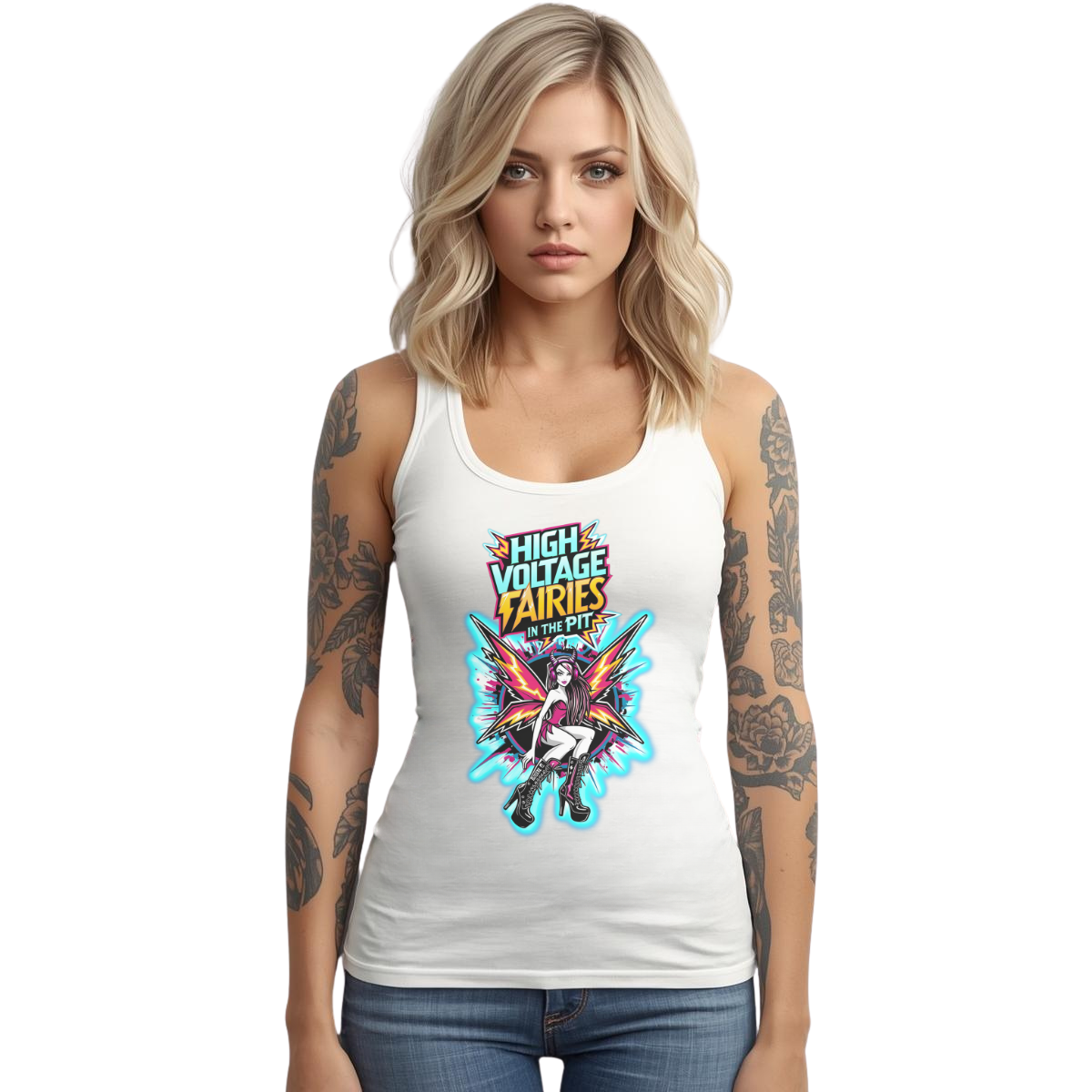 Women's slim fit Tank Top - White - Image