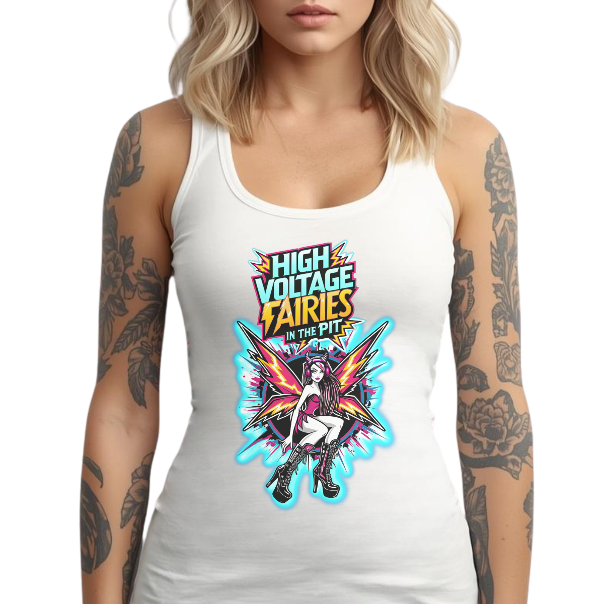 Women's slim fit Tank Top - White