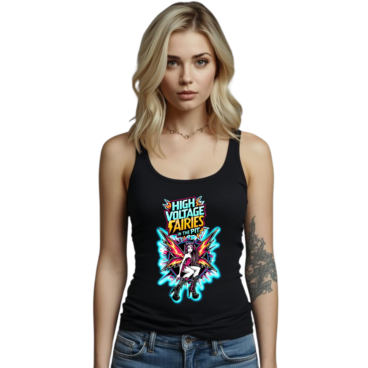 Women's slim fit Tank Top – Black - Image